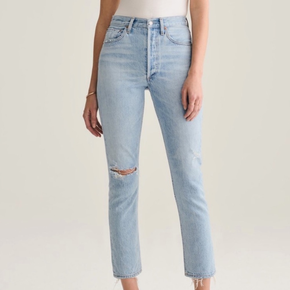 AGOLDE RILEY high rise jeans in shatter